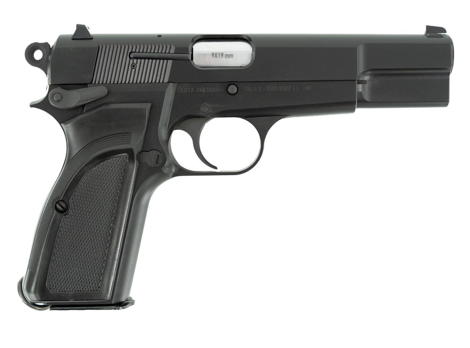 Inglis 12000000 L9A1 Full Size Frame 9mm Luger 15+1 4.70" Hard Chrome Plated Stainless Steel Barrel, Black Cerakote Steel Serrated Slide, Black Cerakote Steel Frame, Black Plastic Grip