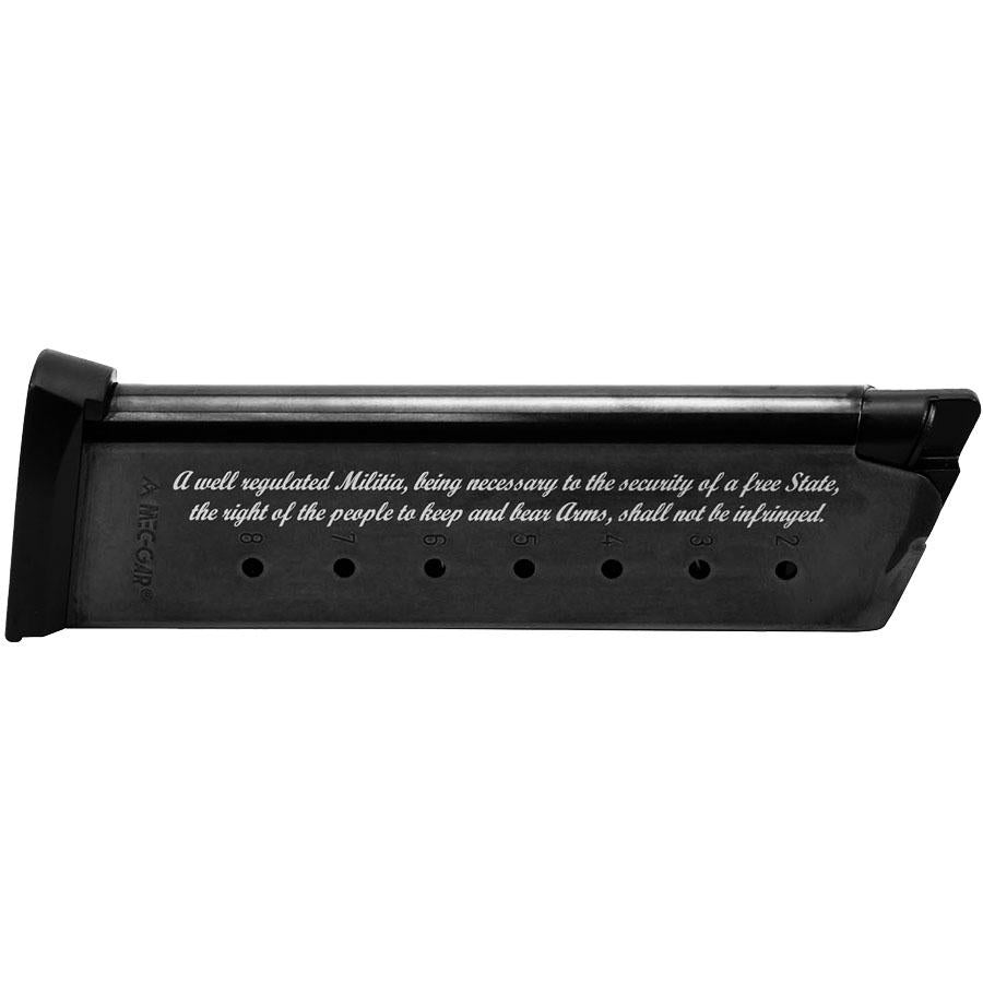 Mec-Gar .45 ACP 1911 2nd Amendment Engraved 8-Round Blued Steel Magazine