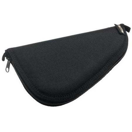 Black Small Pistol Rug Padded Case with Lockable Zipper 8x5in
