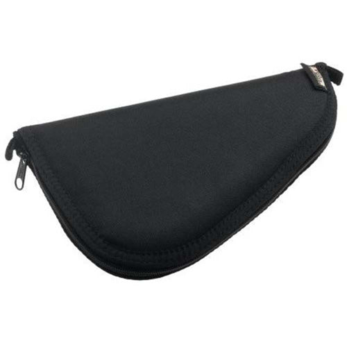 Black Small Pistol Rug Padded Case with Lockable Zipper 8x5in