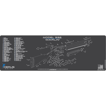 Marlin 336 Armorer Schematic Rifle Cleaning Mat Gray