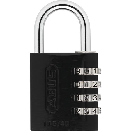 ABUS AlumCombo 145/40C Black Spring-Shackle 4-Dial Combination Lock