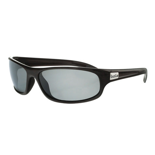 Bolle Anaconda Shiny Black Frame Polarized Grey Oleophobic Lens Sunglasses