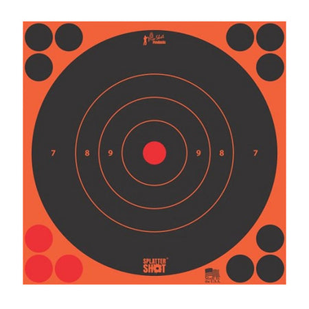 Pro-Shot Orange 12in Bullseye Shooting Target 12-Count Bag