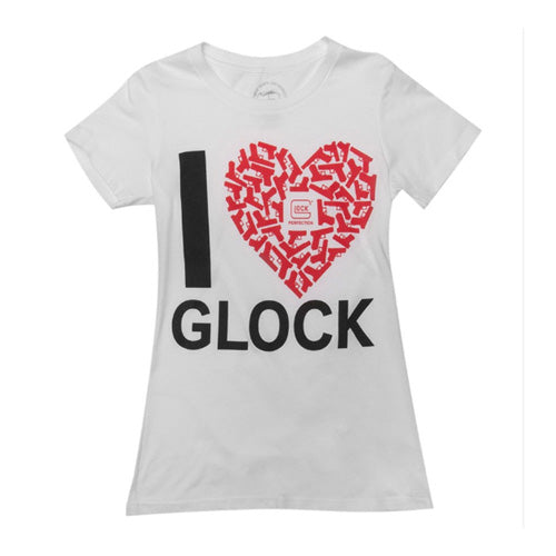 Men's Glock I Love Short Sleeve Shirt White XL