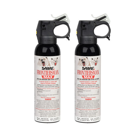 SABRE Frontiersman MAX Bear Mountain Lion Defense Spray 2 x 7.9 Oz Combo Pack