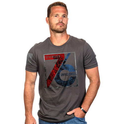 1776 Patriot T-Shirt Cotton Heavy Metal Small