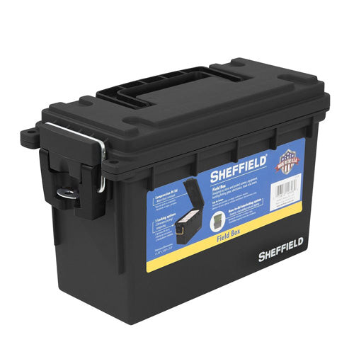 Sheffield 12629 Black Field Box - 3 Locking Options, Made in USA