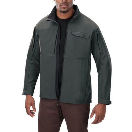 XL Slate Grey Tactical Downrange Softshell Jacket Gusseted Panels