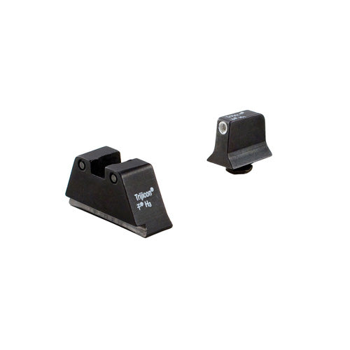 Glock 17/17L Suppressor Height Trijicon Night Sight Set - White/Green Front, Black/Yellow Rear