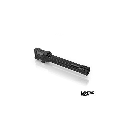 LANTAC 9INE G19 9mm Fluted Threaded Drop-In Barrel - Black 1/2-28