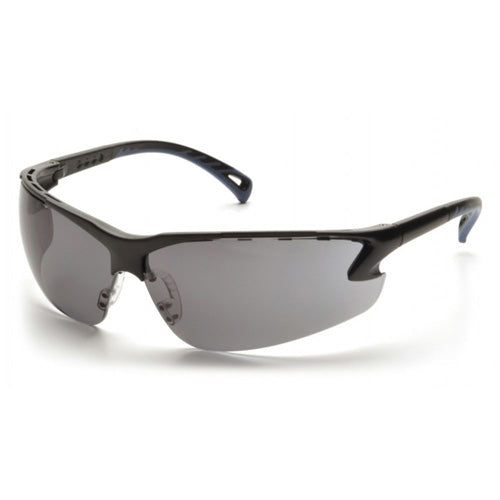 Venture 3 Safety Glasses Gray Lens Black Frame Impact Rated