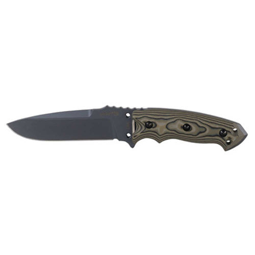 EX-F01 A2 Tool Steel 5.5in Fixed Blade Drop Point G-Mascus Green Scales