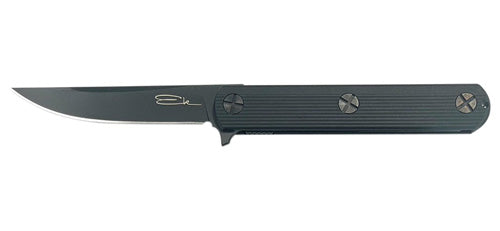 Ek Folding Knife 4in Drop Point Blade Plain Edge Black S35VN Steel Taiwan
