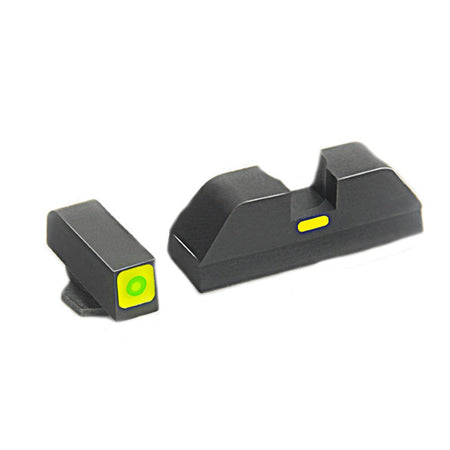 Glock CAP Night Sight Set - Green Tritium Lamp, LumiGreen Square Outline Front, Bar Rear