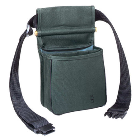 419T Divided Shell Pouch Green Rip Stop Nylon with Web Belt
