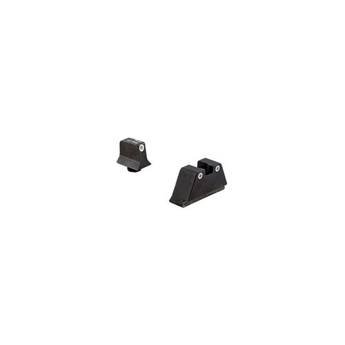 Glock 20/21 Suppressor Height Trijicon Night Sight Set - White/Green Front, Black Rear Outline