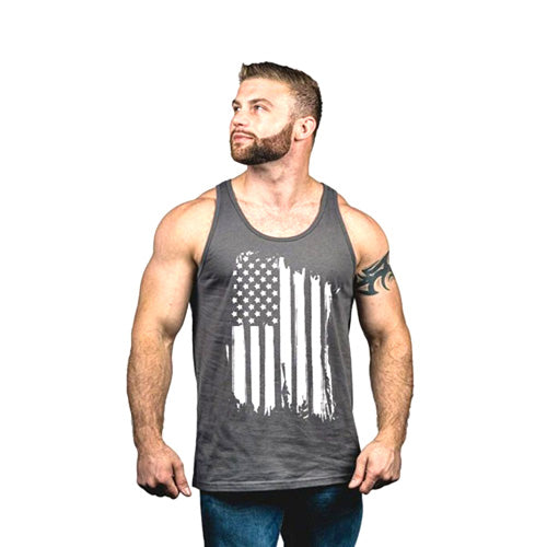 America Jersey Tank Gray Small