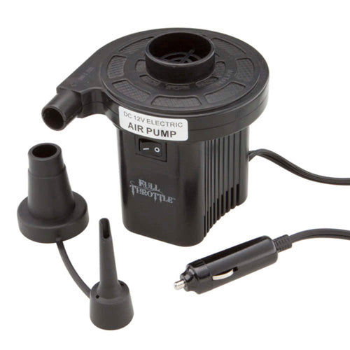 12V Compact Cigarette Lighter Inflator Pump Black
