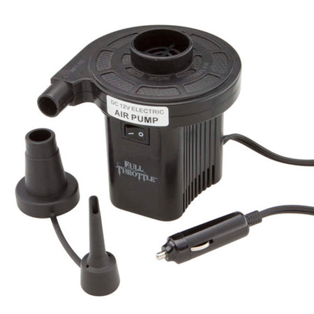 12V Compact Cigarette Lighter Inflator Pump Black