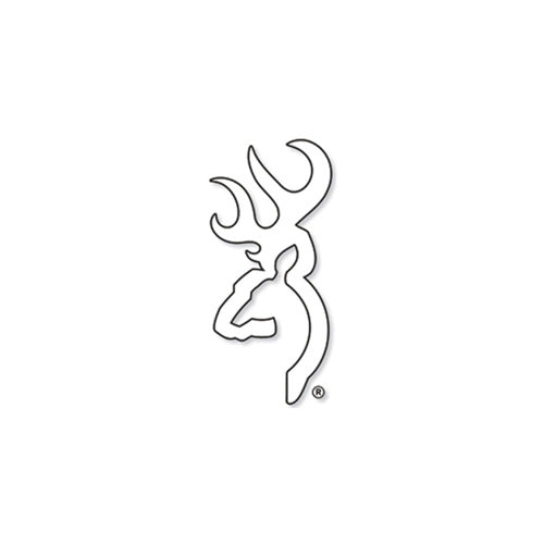 Browning 4-Inch White Buckmark Logo Single-Use Vinyl Decal