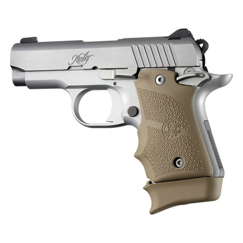 Hogue Flat Dark Earth Cobblestone Rubber Grip for Kimber Micro 9 Ambi Safety