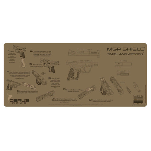 M&P Shield Armorer Instructional Cleaning Mat Coyote Tan