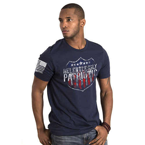 Men's Patriotic Pride T-Shirt Relentlessly Patriotic Navy Small