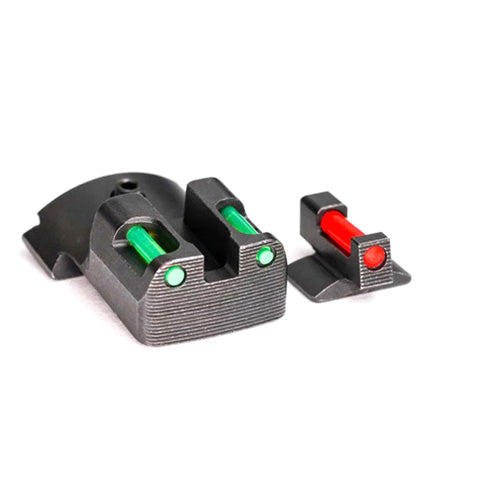 Kimber 1911 TSF TAC Fiber Optic Iron Sight Set - QPQ Nitride CNC Billet Steel