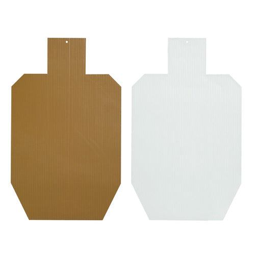 Sharpshooter IPSC Die-Cut Plastic Target White/Brown Reversible