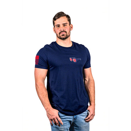 Men's They Live Novelty Patriotic Shirt Navy Large by Nine Line