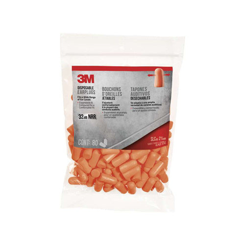 3M Disposable Hearing Protection Earplugs 80 Per Pack 32dB NRR