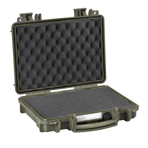 Olive Single Pistol Case with Pre-Cubed Foam Waterproof