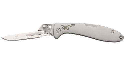 Browning Stainless Scalpel Field Dressing Knife with 20 Blade Pack and Storage Tool
