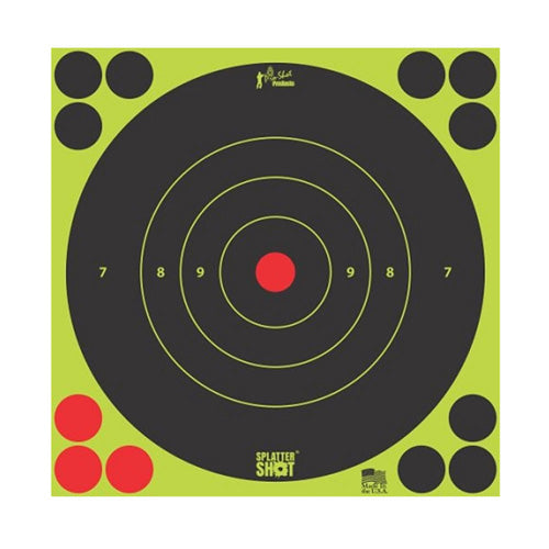 Pro-Shot Green 8in Round Bullseye Splatter Target 30-Count