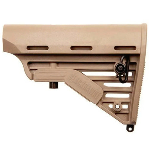 Commercial AR/M4 Adjustable Polymer Buttstock Dark Earth with 1in QD Swivel