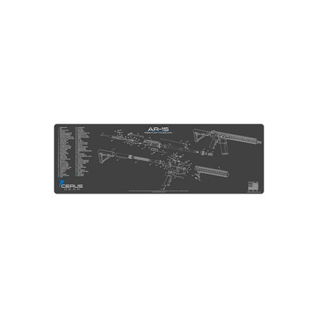 AR-15 Free Float Handguard Parts Diagram Cleaning Mat Gray
