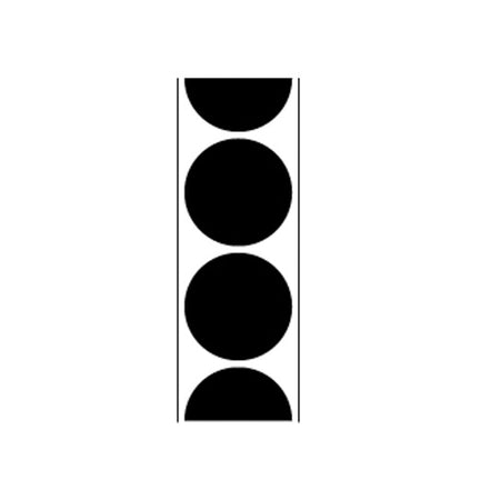 1in Black Target Repair Pasters Peel-and-Stick 432 Count