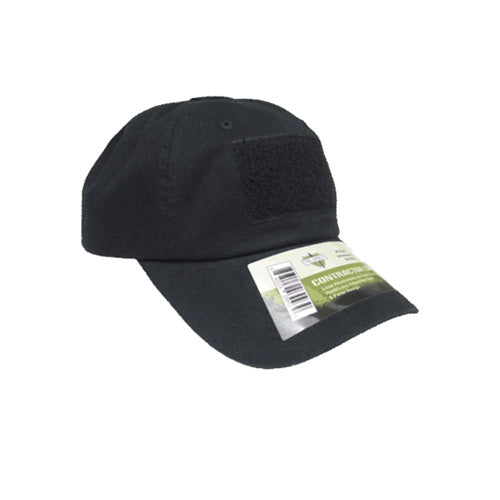 Tac Shield Black Contractor Cap Six Panel Loop-Compatible One Size