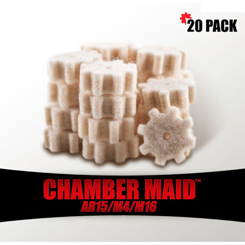 Chamber Maid AR Rifle 5.56mm Chamber Star Cleaning Swabs, Pack of 20