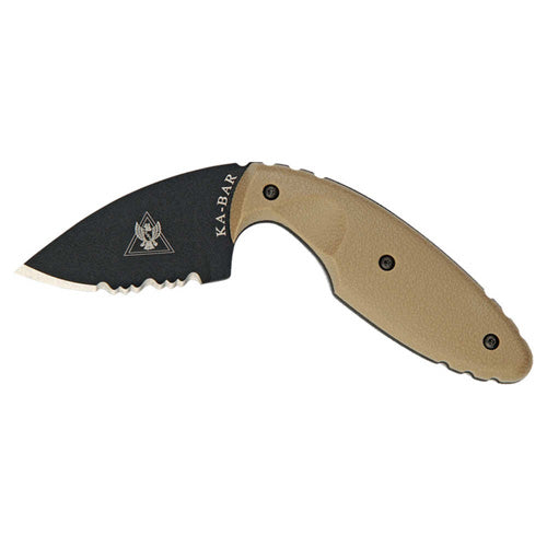 KA-BAR TDI Last Option Law Enforcement Knife 2-5/16in Serrated Coyote Brown Zytel Handle