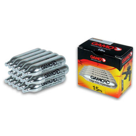 15-Count 12 Gram CO2 Cartridges for Air Weapons