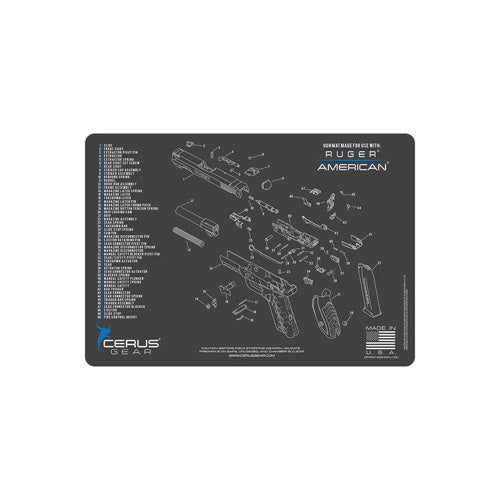 Ruger American Handgun Charcoal Gray ProMat Schematic 12x17