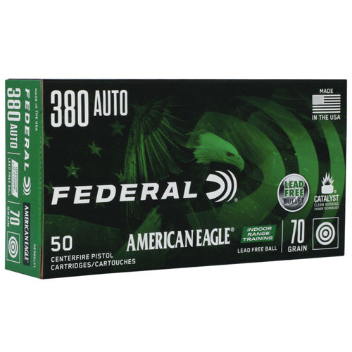 American Eagle Indoor Range Training Lead-Free IRT 70 Grain .380 ACP/Auto 1110 fps
