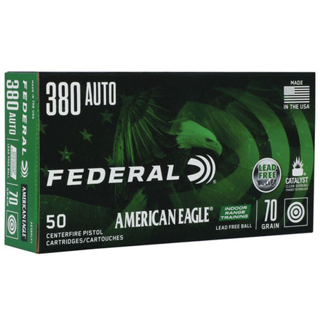 American Eagle Indoor Range Training Lead-Free IRT 70 Grain .380 ACP/Auto 1110 fps