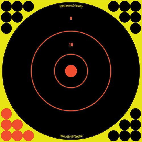 SHOOT-N-C - SELF-ADHESIVE TARGETS 12" BULL'S-EYE, 10 PACK - BULK UNPACKAGED