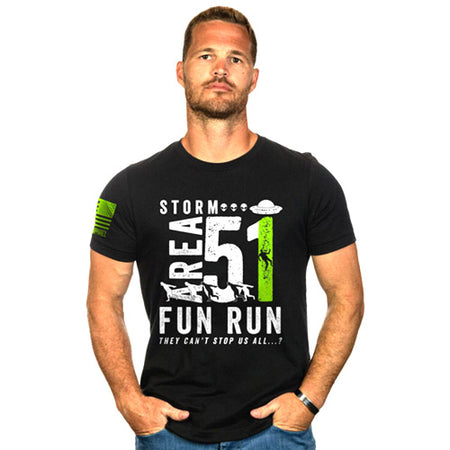 Storm Area 51 Fun Run Graphic Tee Black Small by Nine Line
