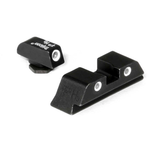 Glock 17/22/34 MOS Compatible Trijicon Night Sight Set - Green Front, Orange Rear Tritium