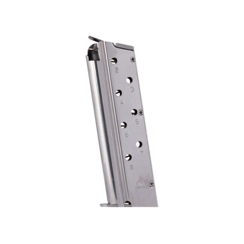 Mec-Gar .40 S&W 8-Round Nickel Steel Mag for 1911 Full Size Government Pistol MGCGOV40N