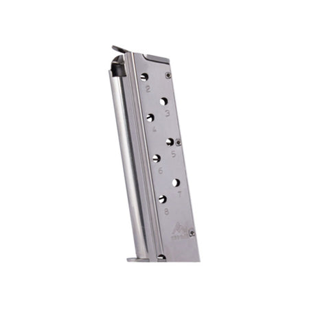 Mec-Gar .40 S&W 8-Round Nickel Steel Mag for 1911 Full Size Government Pistol MGCGOV40N